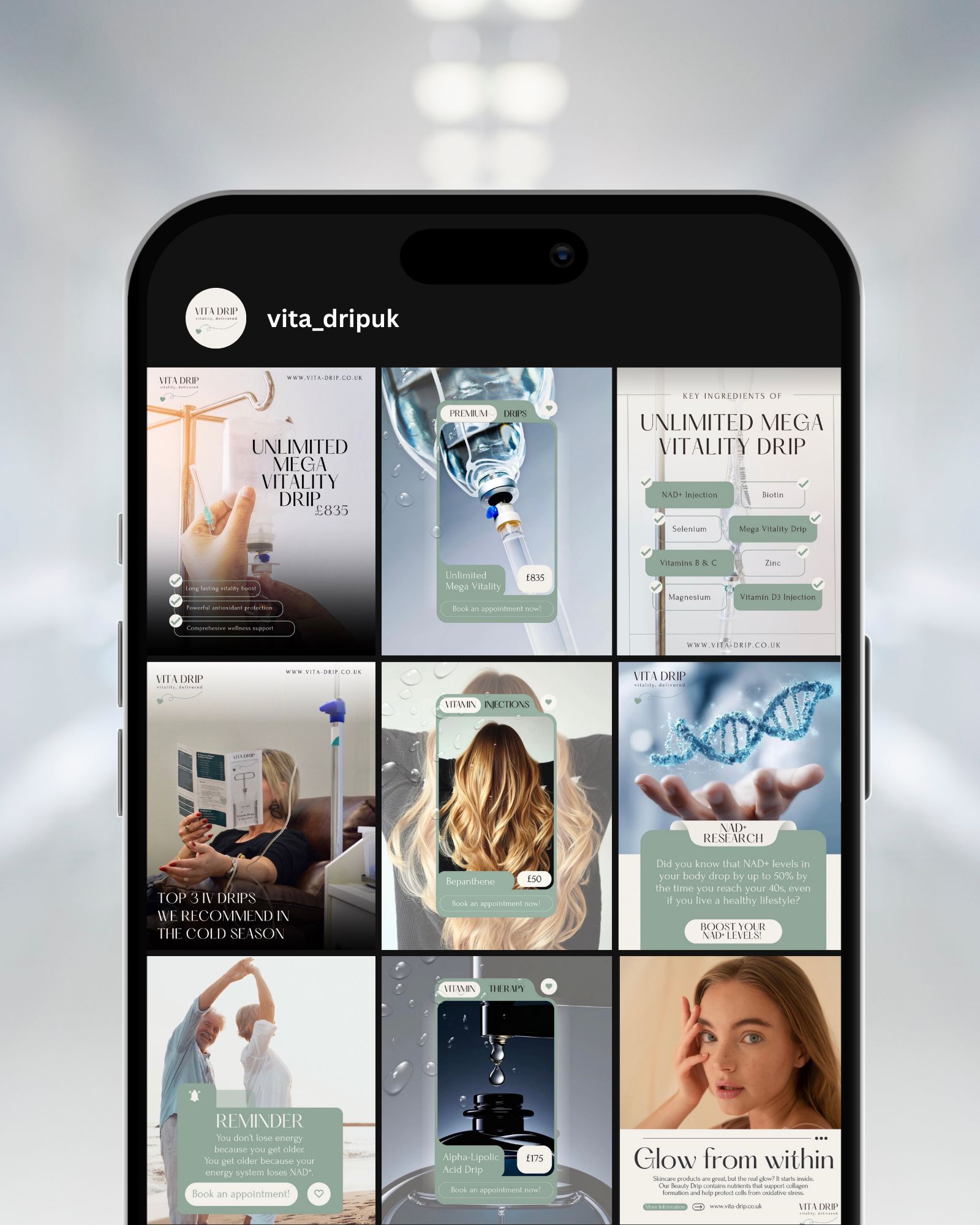 Vita Drip, Premium IV therapy, brand & digital
